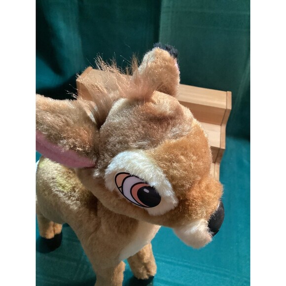 Vintage Disney BAMBI Standing Fawn Deer Promotional Plush Toy 12" Wire In Legs - Picture 13 of 14